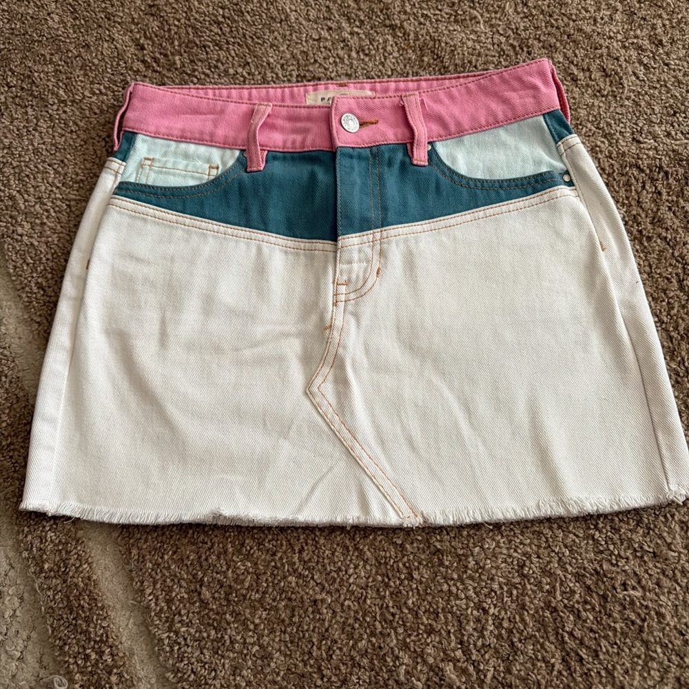 PacSun Multicolor Denim Mini Skirt